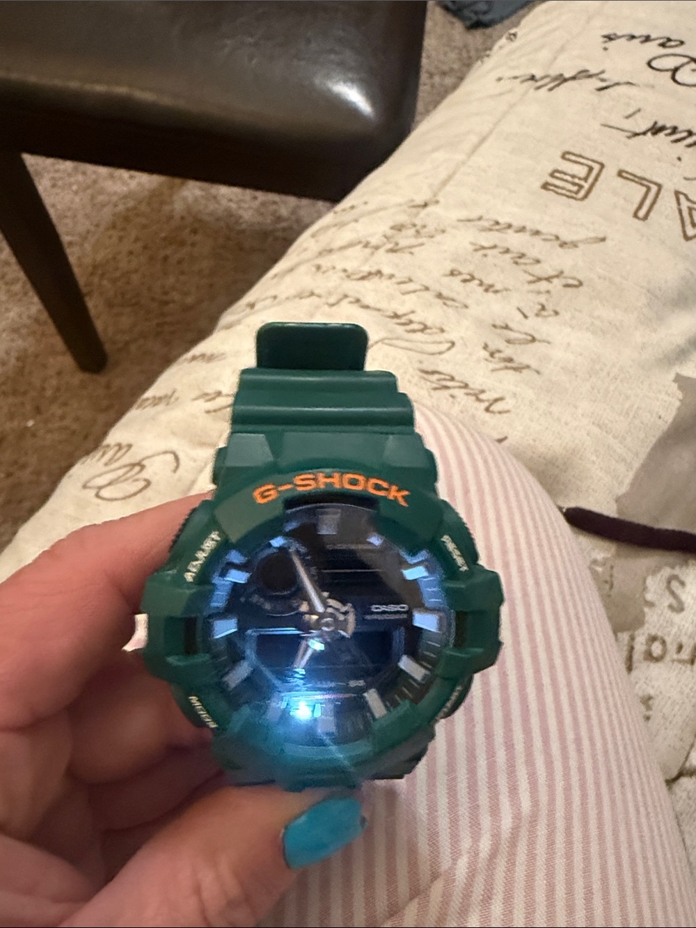 G-Shock Green and Orange Sport Watch